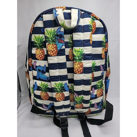 Disney Loungefly Lilo & Stitch Pineapple Large Striped Nylon Women’s Backpack - Picture 10 of 16